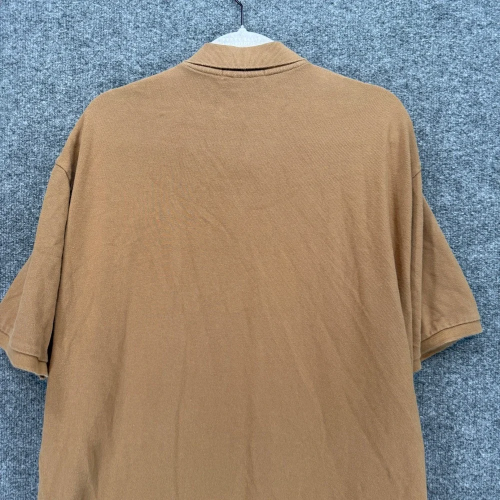 Polo Ralph Lauren Polo Shirt Mens XXL Brown Tan Pony Logo Short Sleeve Pique